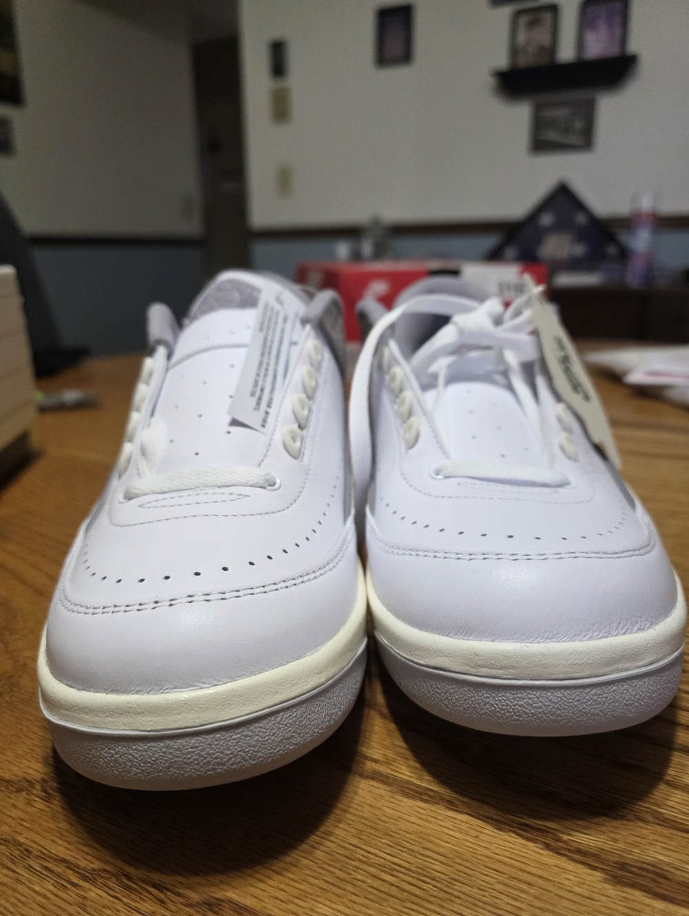 Jordan 2 Retro Low Men’s White Leather Low-Top Sneakers Size 11.5 Brand New - Picture 6 of 8